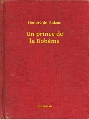 cover image of Un prince de la Boheme